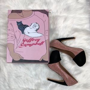 Reposh- Jeffrey Campbell Pink and Black Heels
